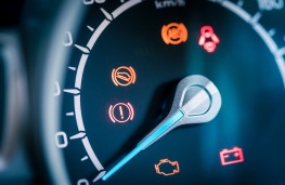 Warning lights on dashboard